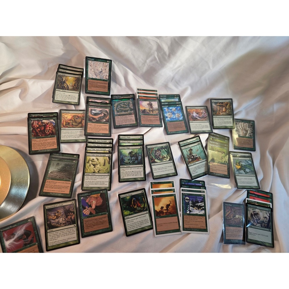Magic The Gathering Green Instant Card Lot Foil Giant Growth Fog Harrow MTG